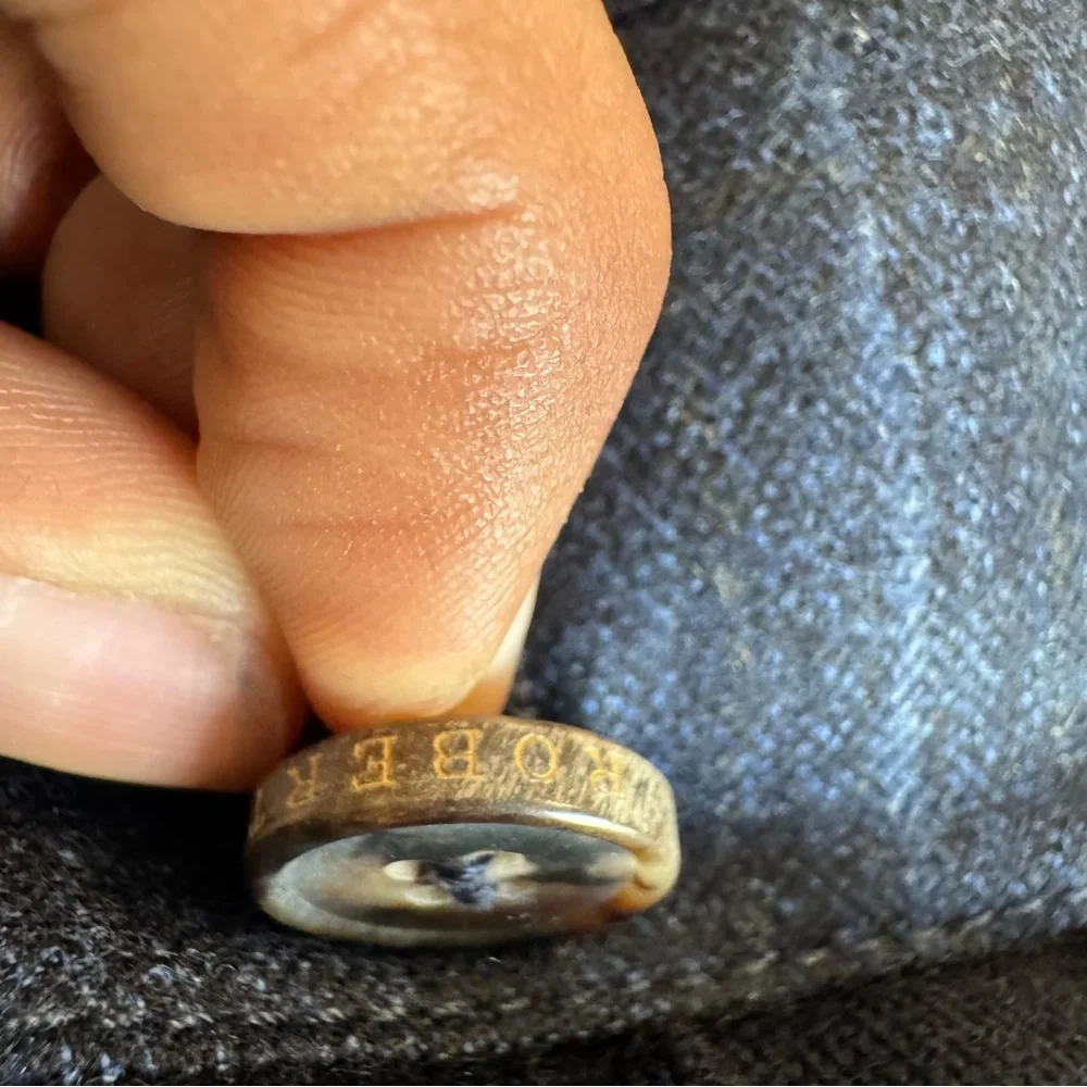 ROBERT TALBOTT ESTATE Navy Blue 100% virgin Wool Vest size Medium made in Italy - Picture 7 of 10